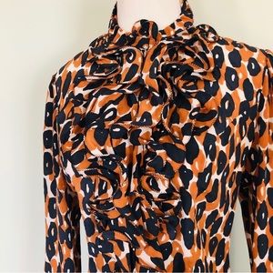 100%Silk Etcetera Ruffles Blouse